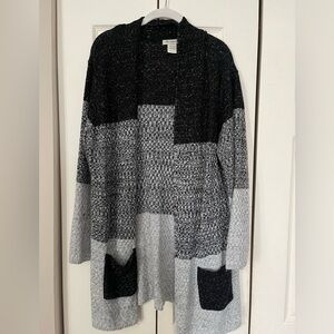 Stitch Fix Black and Gray Cardigan